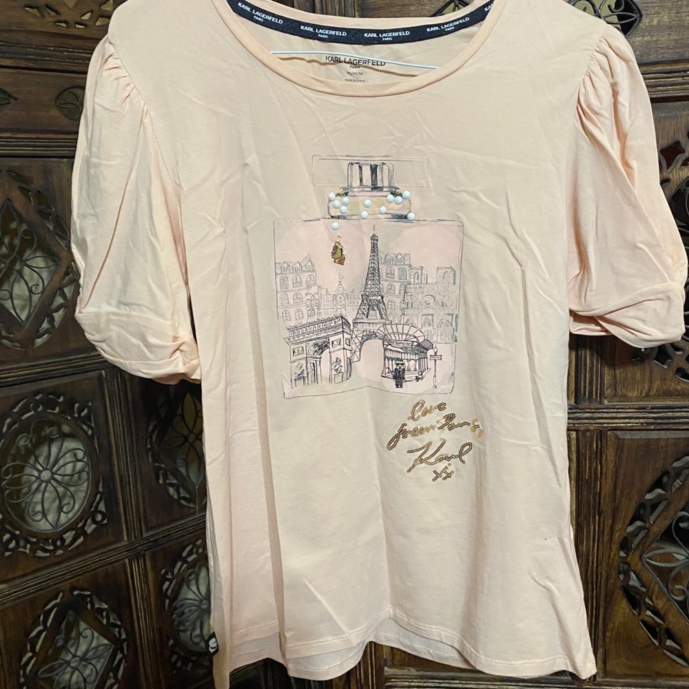 Karl Lagerfeld decorated T-shirt